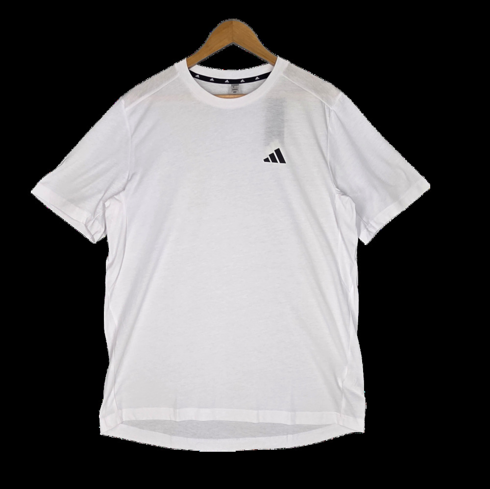 ADIDAS MEN'S FREELIFT TRAINING TEE – WHITE/BLACK – SIZE M – NEW WITH TAGS